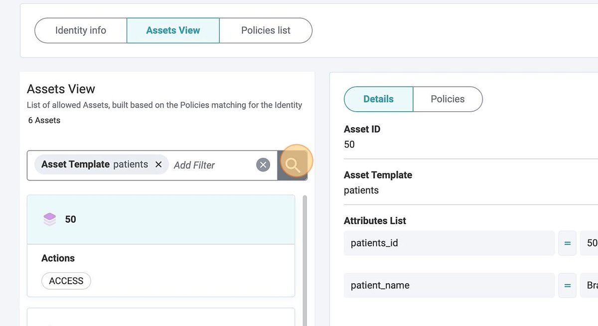 Assets View filtered with details panel